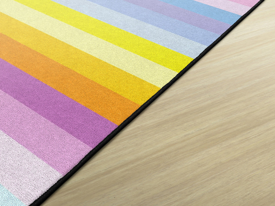 VERTICAL RAINBOW STRIPES RECTANGLE CARPETS 5' X 7'6"