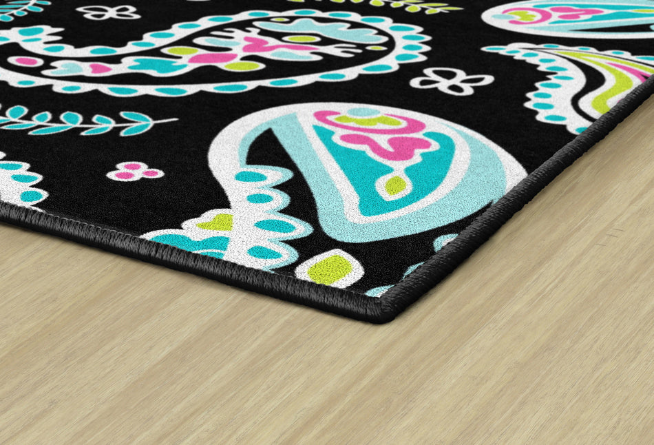 TICKLE ME PINK PAISELY RECTANGLE CARPETS 5' X 7'6"