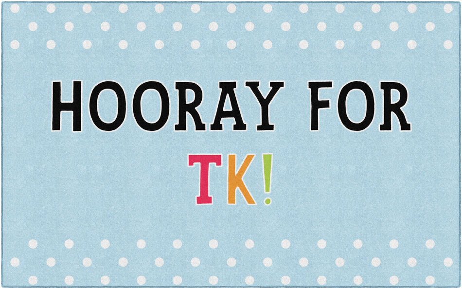Hooray for TK on Light Blue RECTANGLE CARPETS 7'6" X 12'