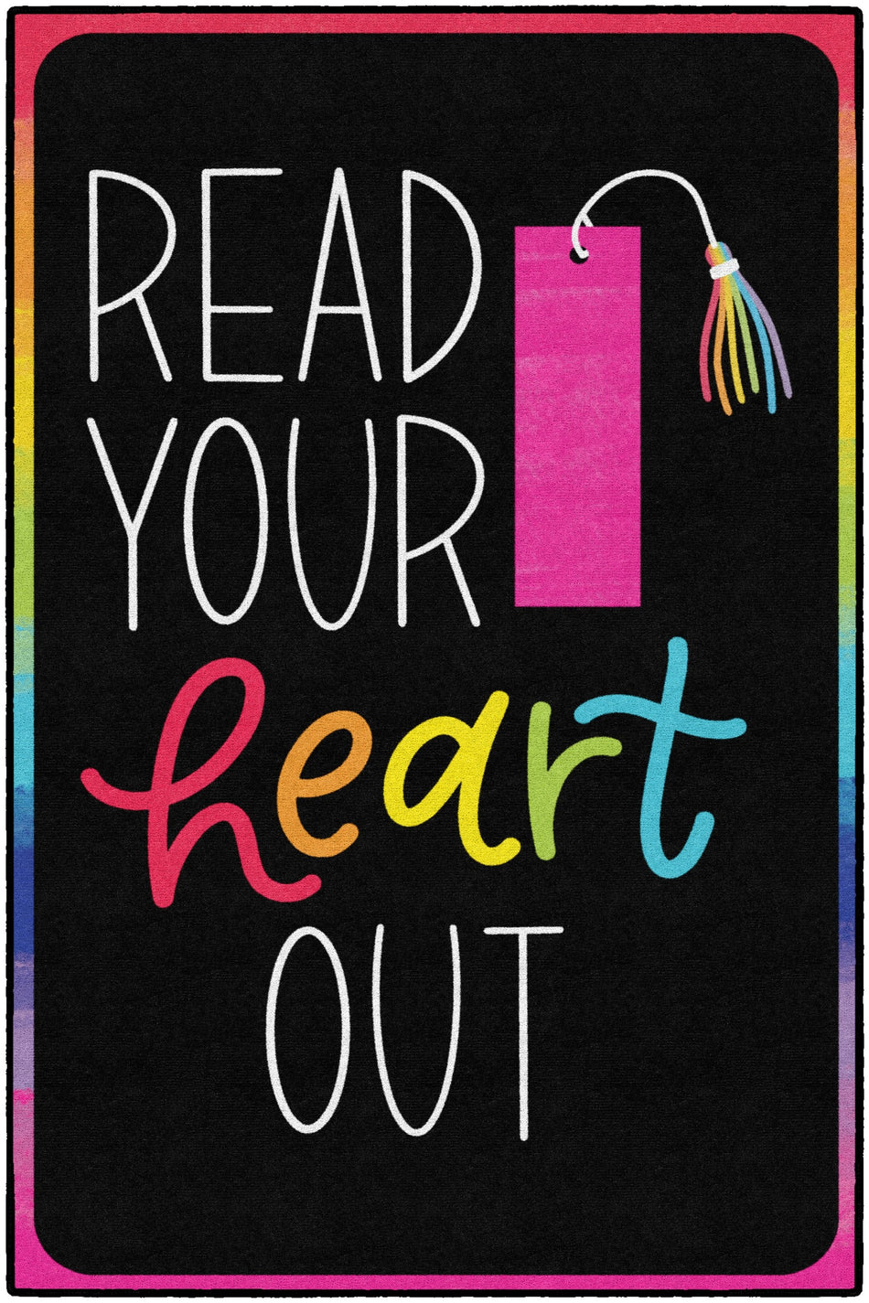 READ YOUR HEART OUT RECTANGLE CARPETS 5' X 7'6"