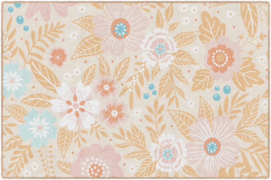 FIELDS OF FLOWERS RECTANGLE CARPETS 5' X 7'6"
