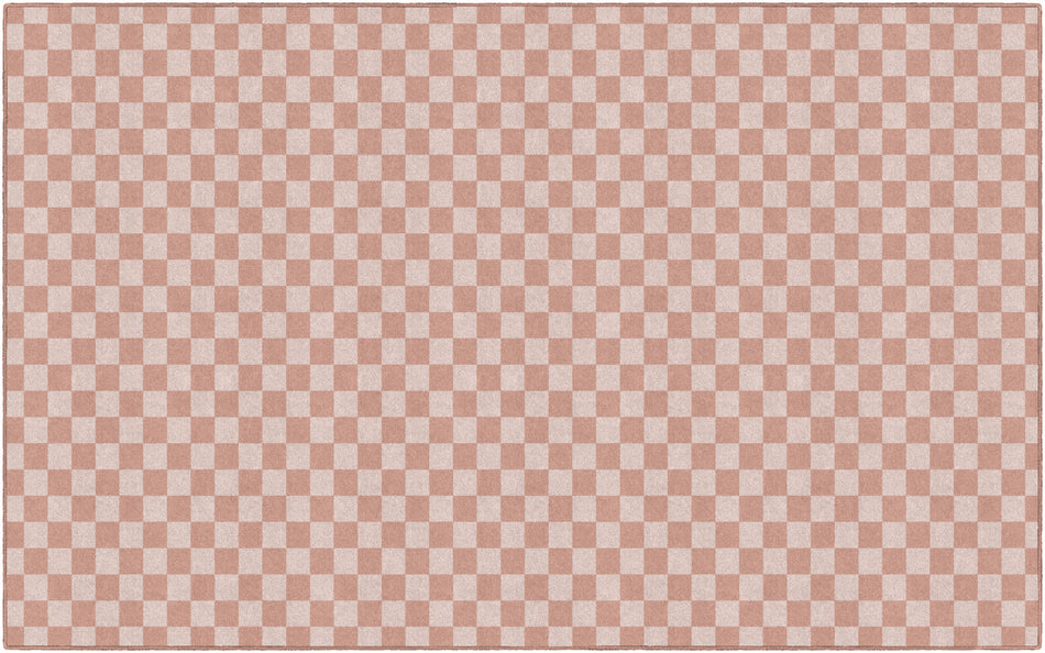 BLUSH CHECKERBOARD RECTANGLE CARPETS 7'6" X 12'
