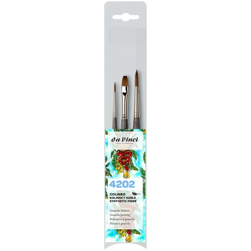 COLINEO Synthetic Red Sable, Gouache, 3 Brush Set