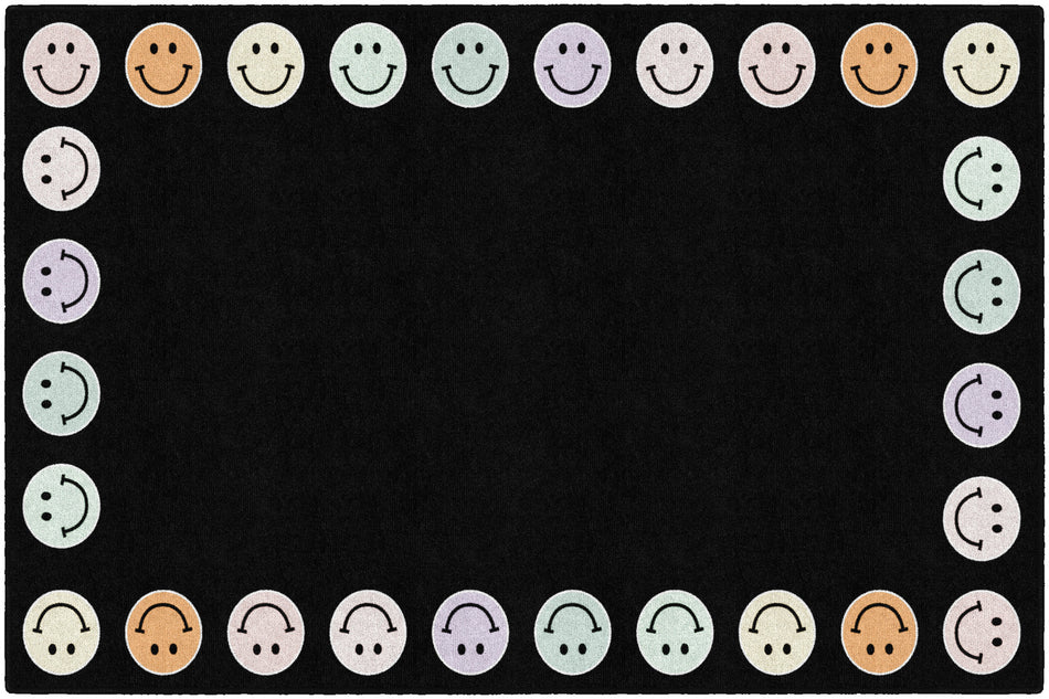 SMILEY FACES ALL AROUND RECTANGLE CARPETS 5' X 7'6"