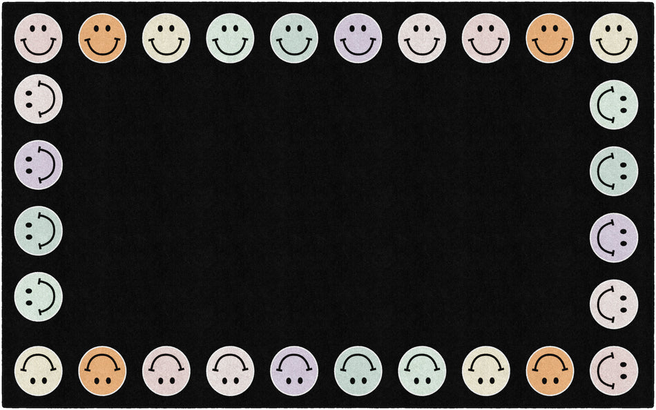 SMILEY FACES ALL AROUND RECTANGLE CARPETS 7'6" X 12'