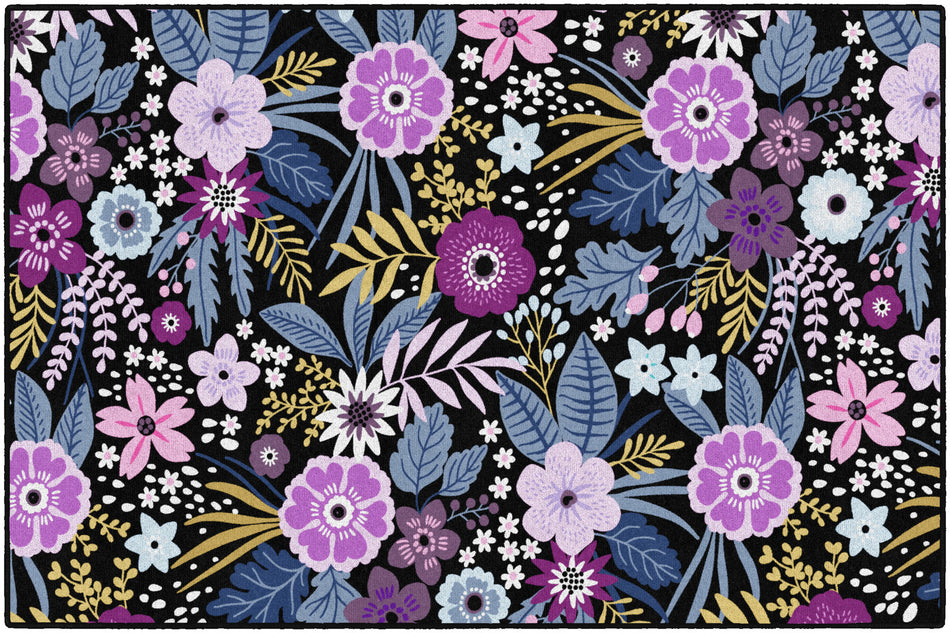 FLORAL RECTANGLE CARPETS 5' X 7'6"