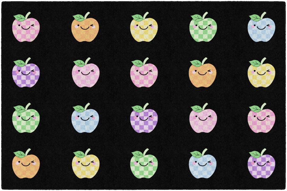 PASTEL APPLE SIT SPOTS RECTANGLE CARPETS 5' X 7'6"
