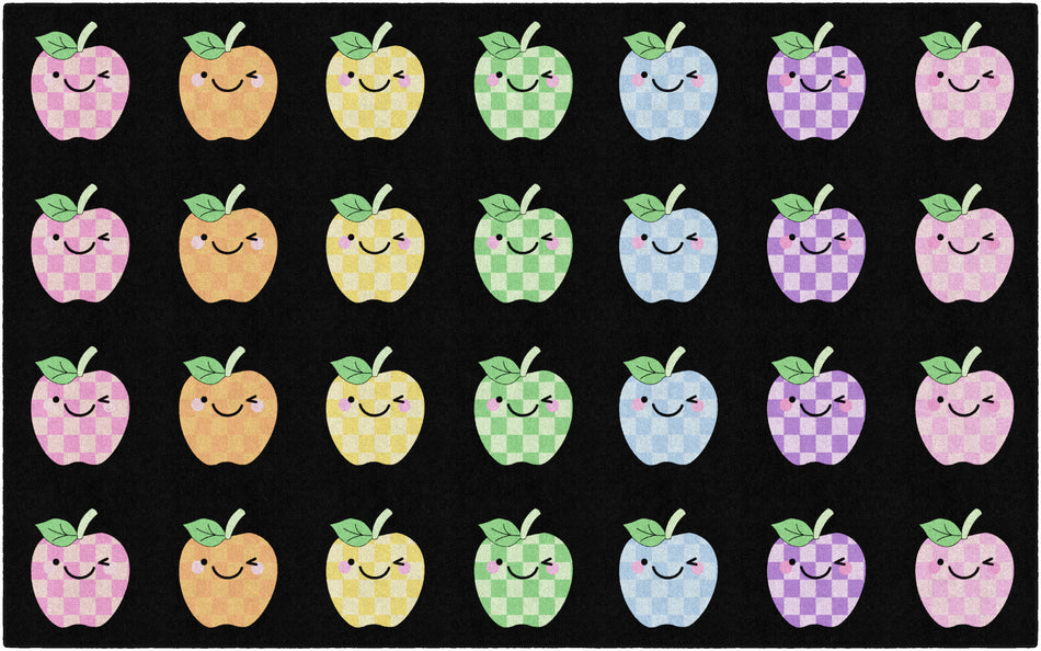 PASTEL APPLE SIT SPOTS RECTANGLE CARPETS 7'6" X 12'