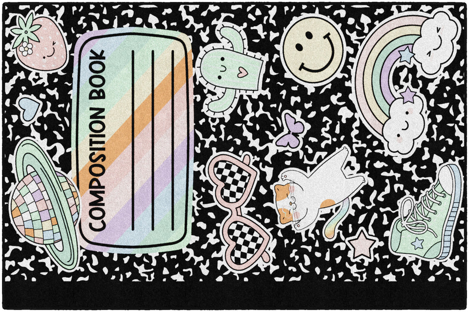 COMPOSITION BOOK WITH STICKERS RECTANGLE CARPETS 5' X 7'6"