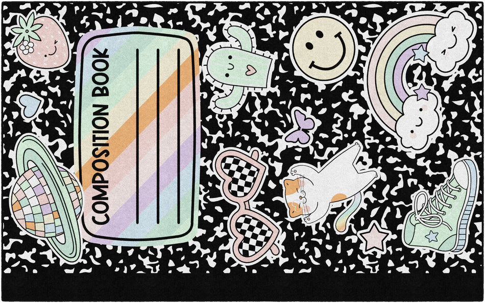 COMPOSITION BOOK WITH STICKERS RECTANGLE CARPETS 7'6" X 12'