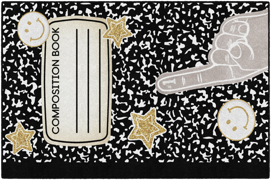 FIRE UP COMPOSITION BOOK  RECTANGLE CARPETS 5' X 7'6"