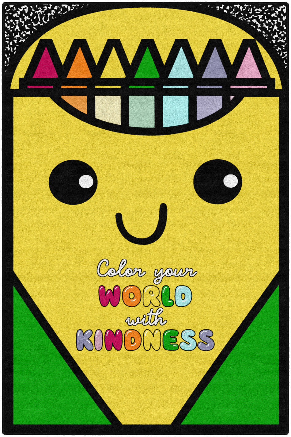 COLOR YOUR WORLD WITH KINDNESS RECTANGLE CARPETS 5' X 7'6"