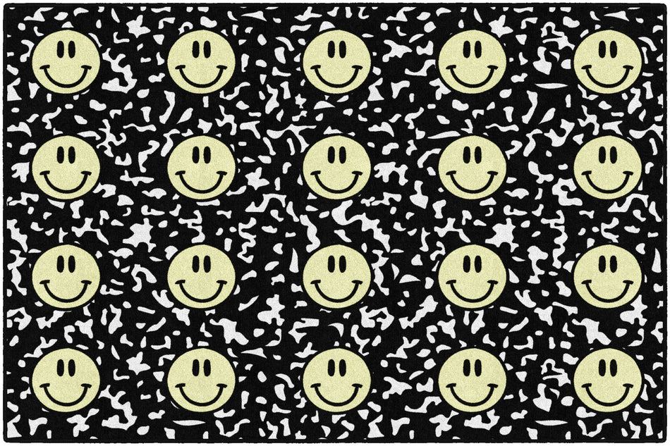 FACES ON COMPOSTION BOOK PAPER SIT SPOTS RECTANGLE CARPETS 5' X 7'6"