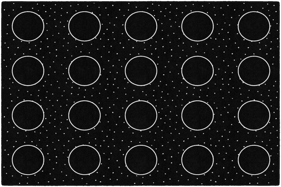 BW SMALL DOTS RECTANGLE CARPETS 5' X 7'6"