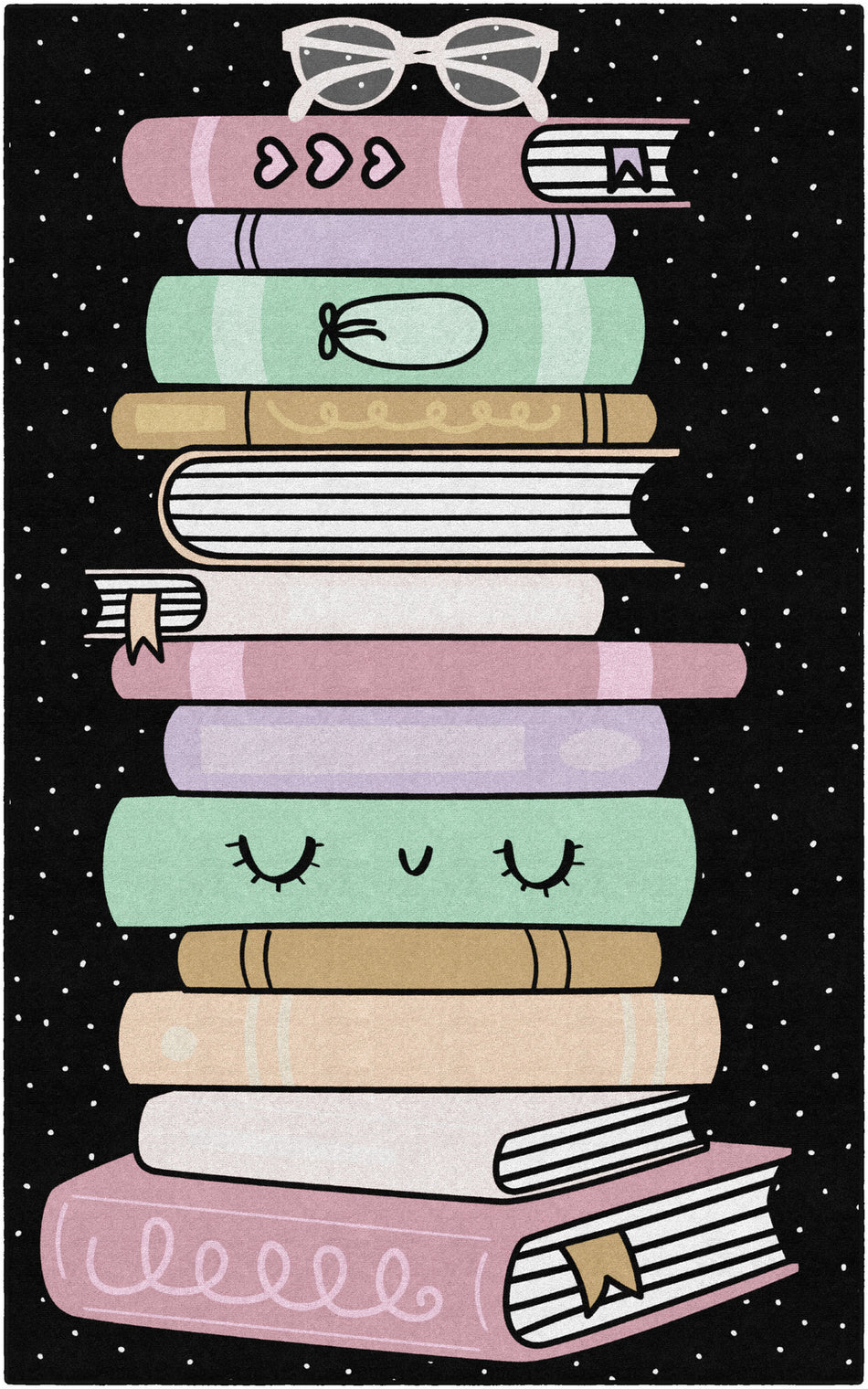 STACK OF BOOKS RECTANGLE CARPETS 7'6" X 12'