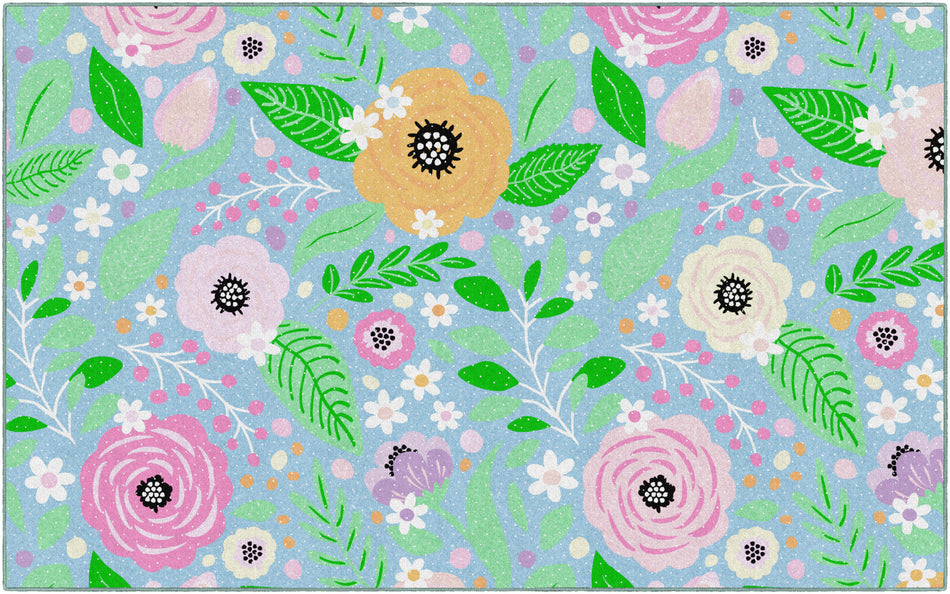 FLORAL RUG RECTANGLE CARPETS 7'6" X 12'