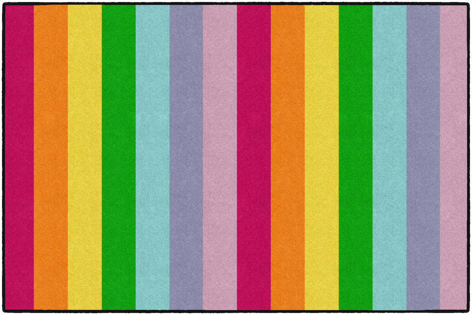 RAINBOW STRIPES RECTANGLE CARPETS 5' X 7'6"