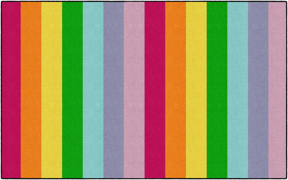 RAINBOW STRIPES RECTANGLE CARPETS 7'6" X 12'