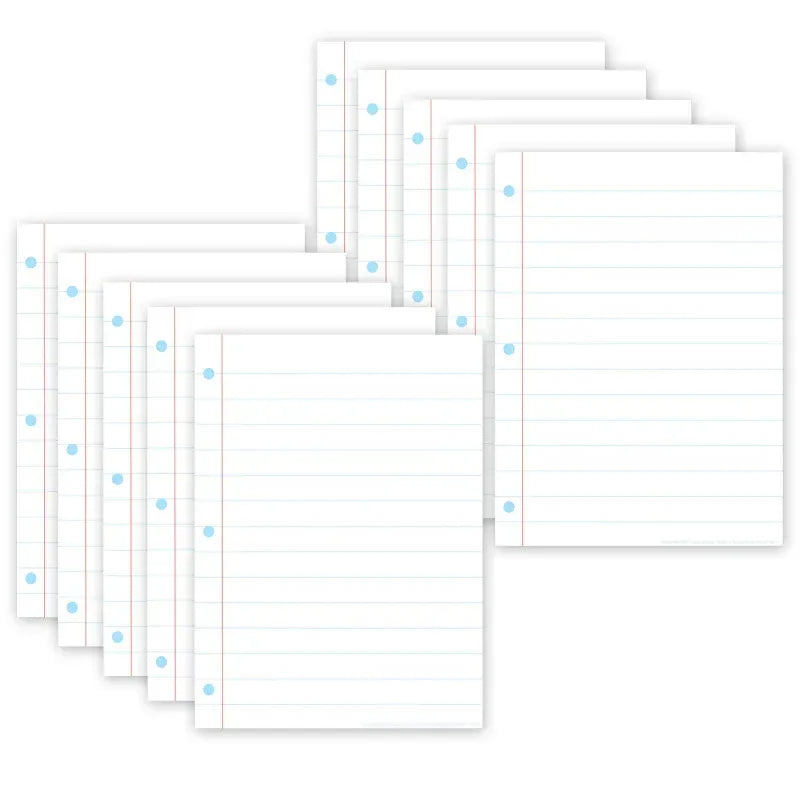Smart Poly&reg; PosterMat Pals&trade; Space Savers, 13" x 9-1/2", White Notebook Paper, Pack of 10