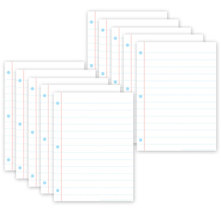 Smart Poly&reg; PosterMat Pals&trade; Space Savers, 13" x 9-1/2", White Notebook Paper, Pack of 10