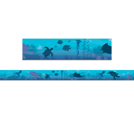 Seas the Day Blue Silhouettes Deco Trim&reg;, 37 Feet