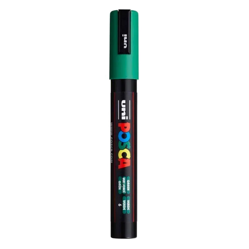 uni® POSCA PC-5M Water-Based Paint Markers, Reversible Medium Tip (1.8-2.5mm), Green