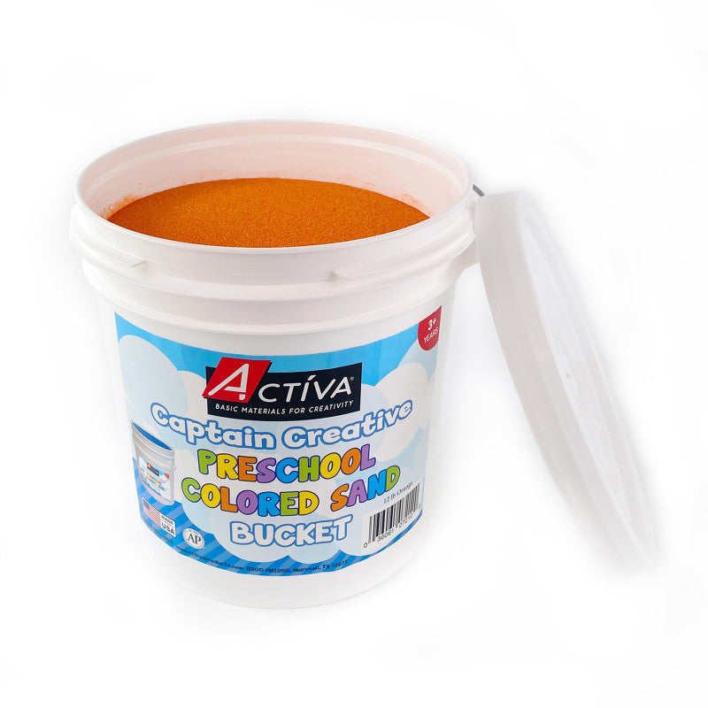 Preschool Colored Sand, Sand Art, Orange, 12 lb Bucket