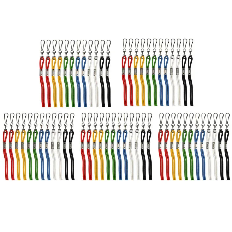 Lanyards, Assorted Colors, 12 Per Pack, 5 Packs