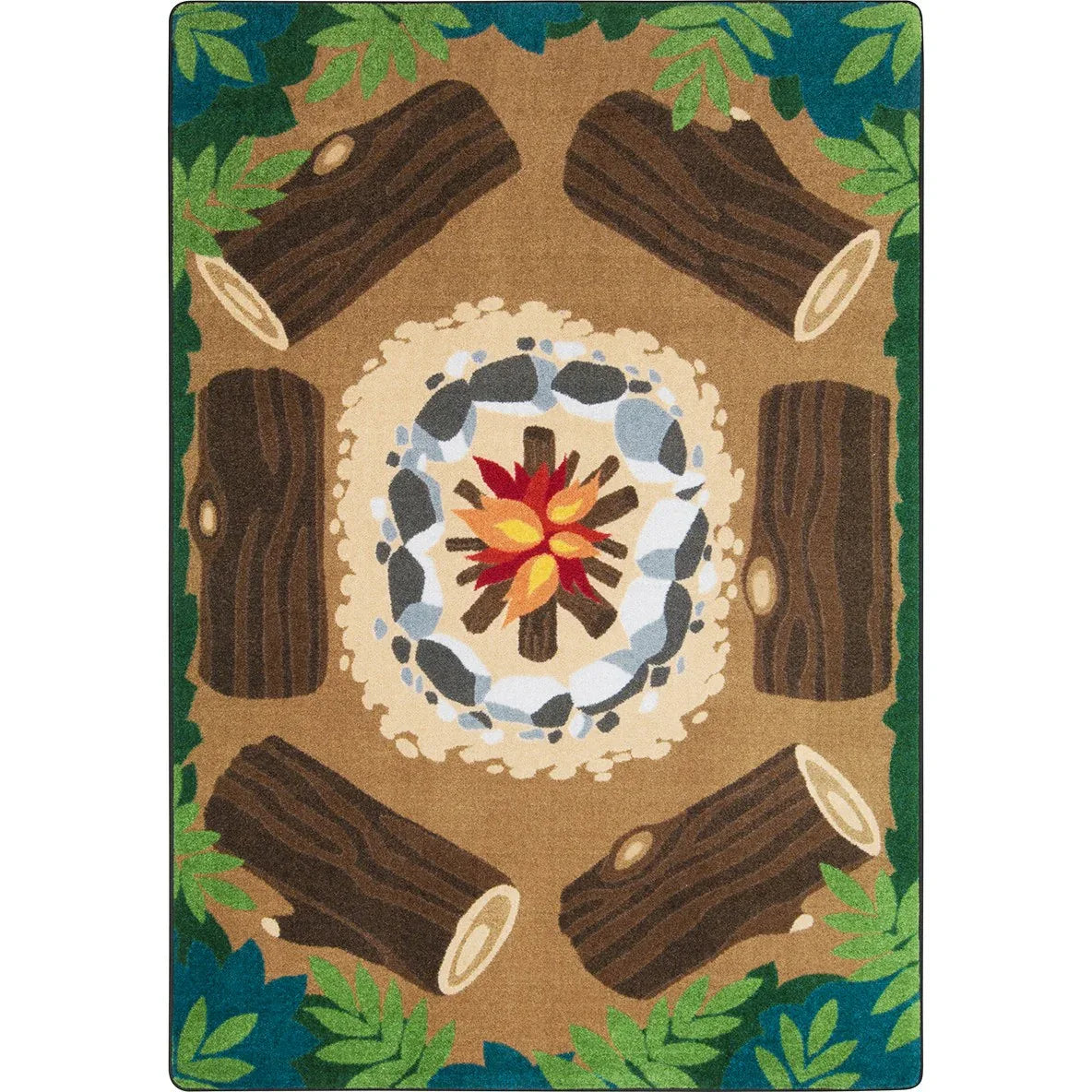 Campfire Fun 5'4" x 7'8" area rug in color Multi