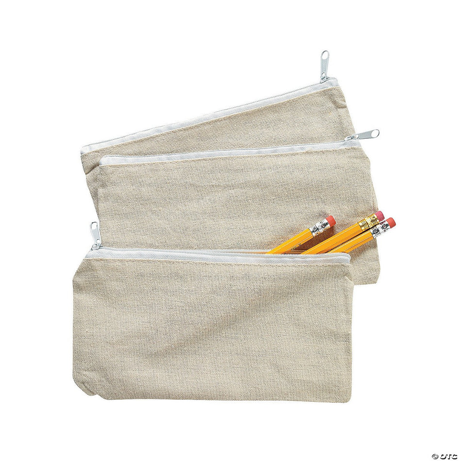 Canvas Pencil Cases To Decorate - 12/PKG