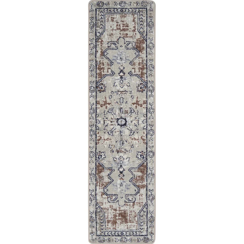 Canyon Tapestry 2'1" x 7'8" Runner area rug in color Terracotta