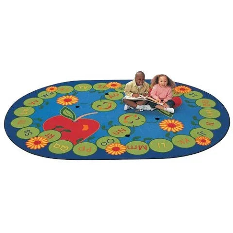 ABC Caterpillar Rug Oval Shape