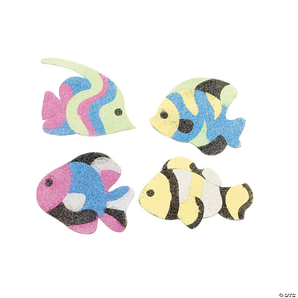 Cardboard Fish Sand Art Magnet Craft Kit - 12 Project Pack