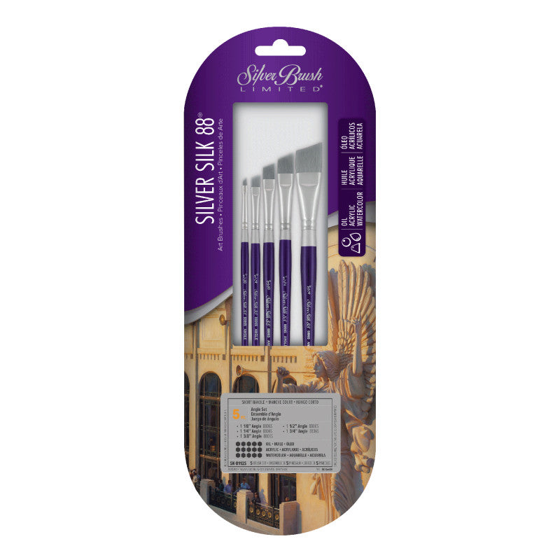 Silver Silk 88 SH 5-Piece Angle Brush Set cb30c39a3b9466c6852a63aa7b9b5877accabedc