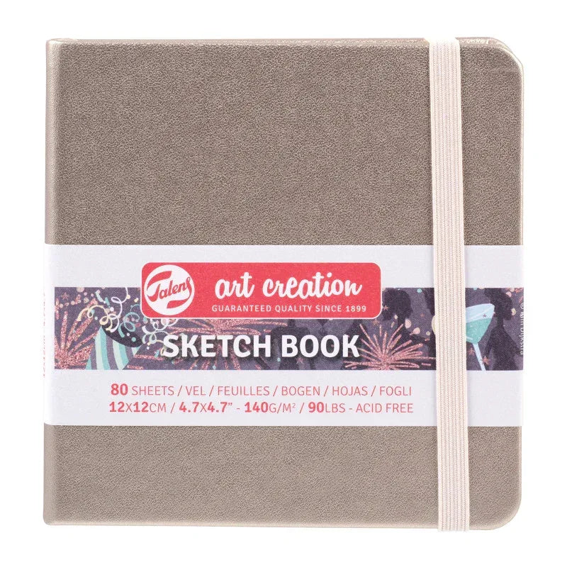 Sketchbook, 80 Sheets, 90lbs, Pink Champagne Cover, 4.7" x 4.7"