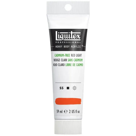 Professional Heavy Body Acrylic Paint, 59 mL Tube, Cadmium Free Red Light