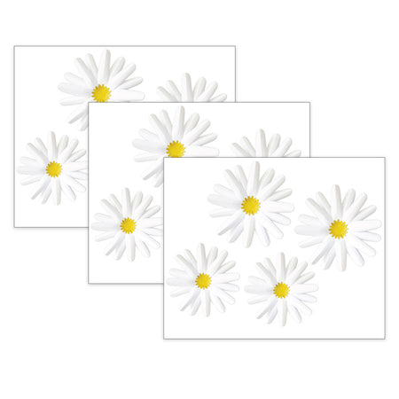 Happily Ever Elementary Retro Remix Daisies Dimensional Accents, 4 Per Pack, 3 Packs