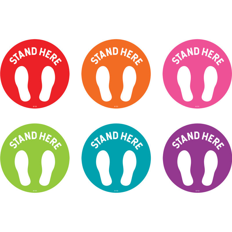 Spot On&reg; Stand Here Floor Markers, 4"