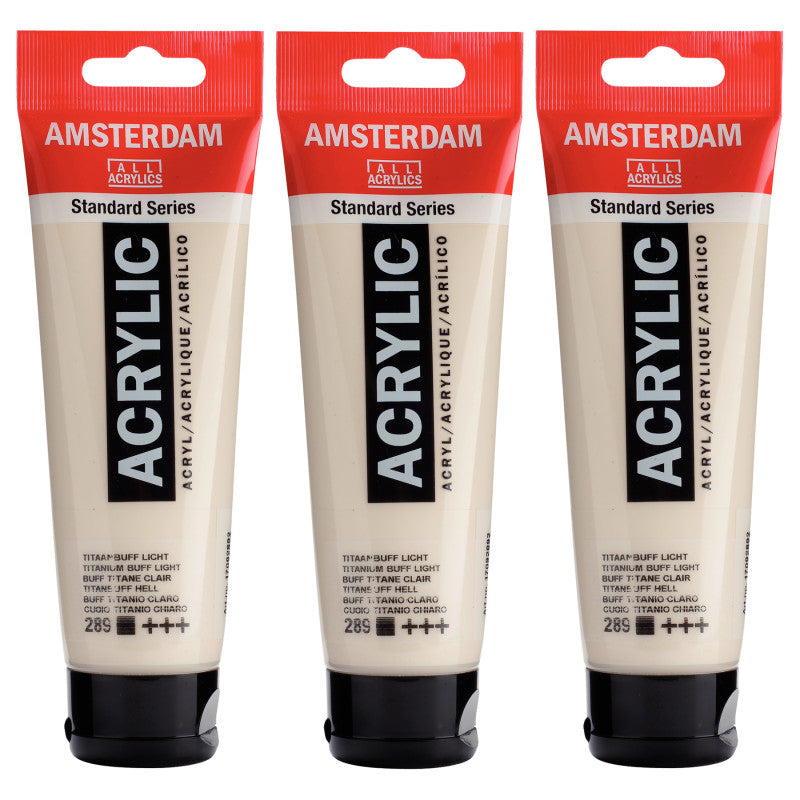 Standard Acrylic Paint, 120ml, Titan Buff Light 289, Pack of 3
