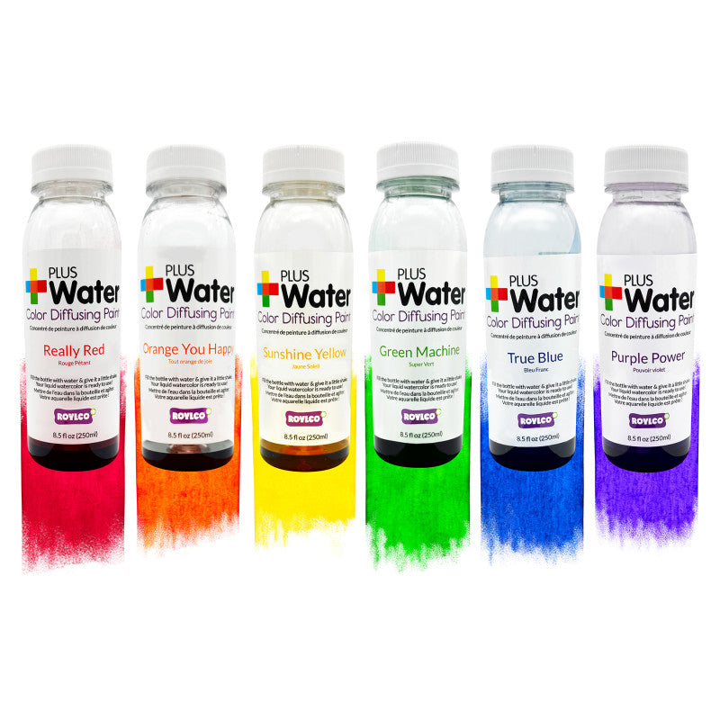 Concentrated Watercolor Paint Set, Add-Water Color Diffusing Paint, 6 Colors