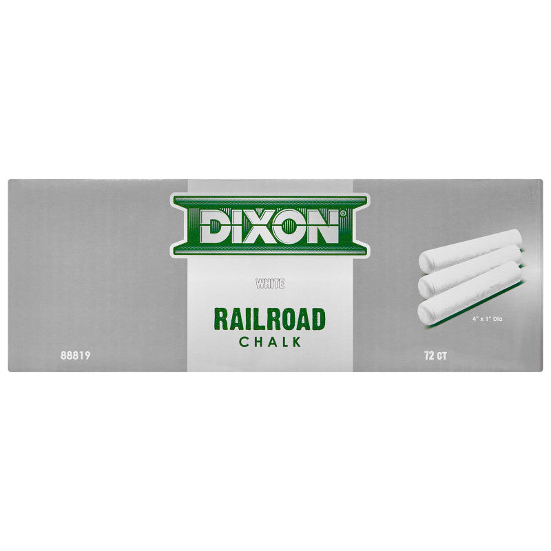 Railroad Marking Chalk, 4 in x 1 in, White, Box of 72