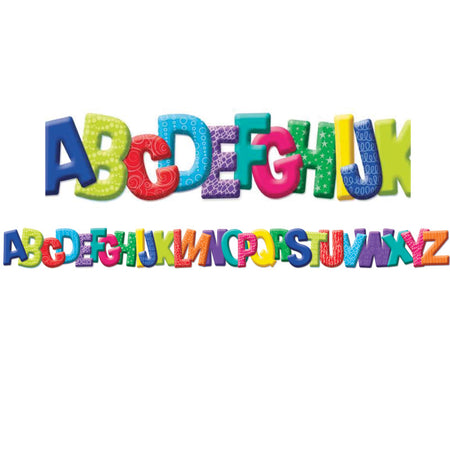 Color My World ABC Extra Wide Die Cut Deco Trim&reg;, 37 Feet