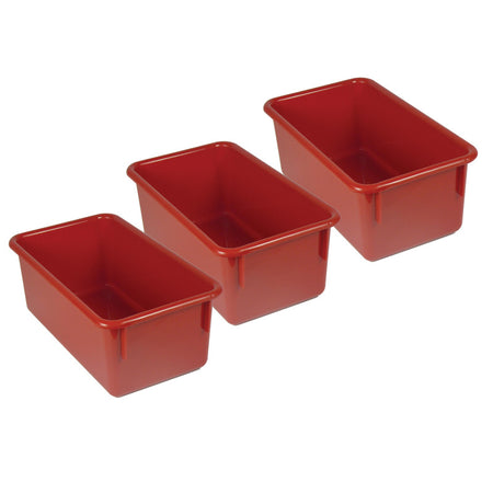 Stowaway&reg; Tray no Lid, Red, Pack of 3