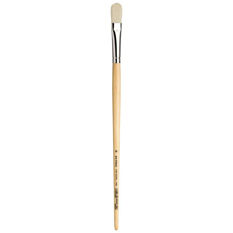 TOP-ACRYL White Brush, Synthetic, Acrylic & Oil, Filbert, Series 7482, Size 16