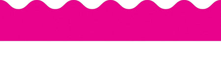 Rolled Scalloped Borders 2-1/4" Wide x 65 feet roll - Hot Pink (Carson Dellosa 108470)