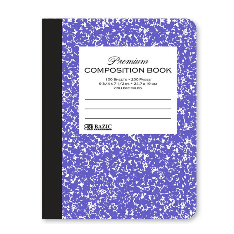 Morandi Marble Composition Book, College Ruled, 100 Count
