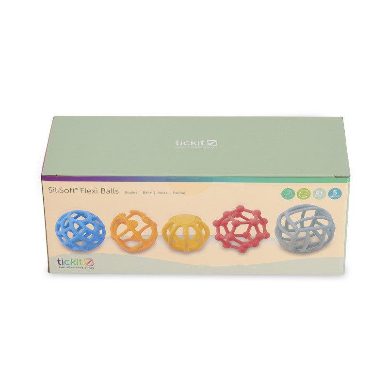 SiliSoftÂ® Flexi Balls, Rainbow, Set of 5
