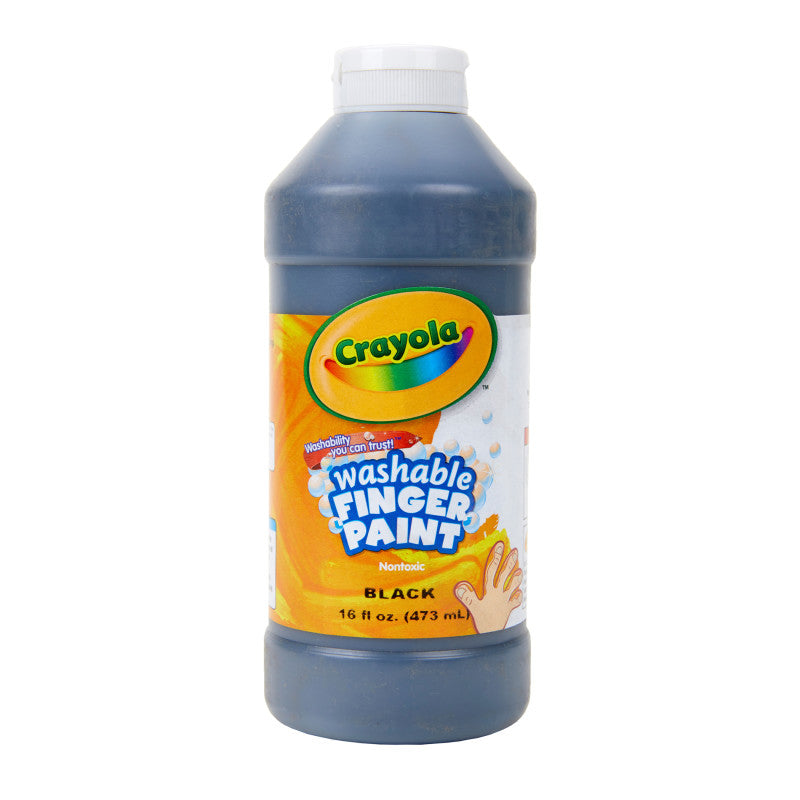 Washable Finger Paint, Black, 16 oz.