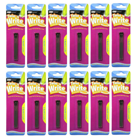 Twist 'n Write&trade; Pencil Lead Refills, 5 Per Pack, 12 Packs