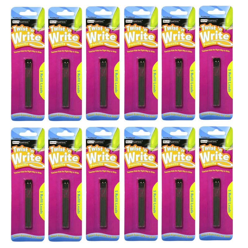 Twist 'n Write&trade; Pencil Lead Refills, 5 Per Pack, 12 Packs